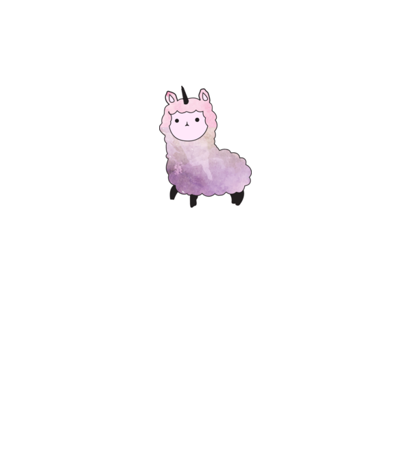 Llamacorn cutie model alb pe tricou