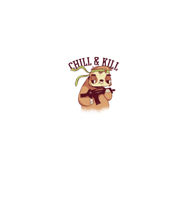 chill and kill model nisipiu pe tricou