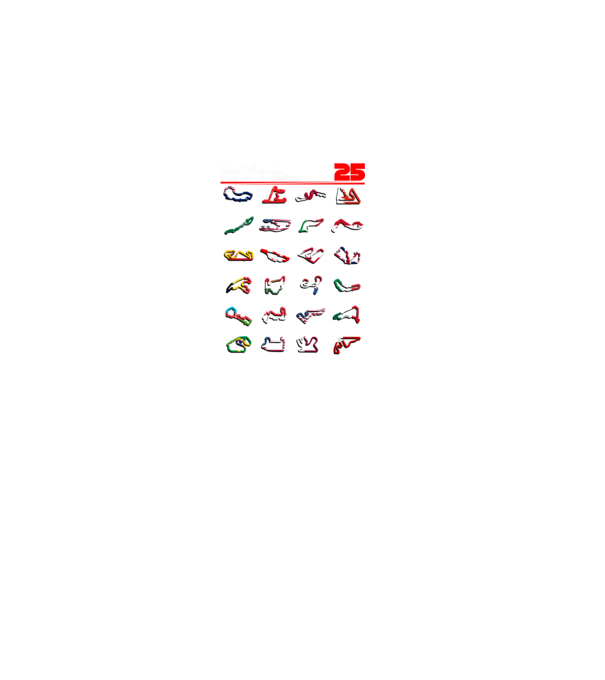 F1 calendar 2025 Negru model negru pe tricou