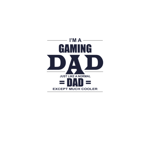 Gaming dad model alb pe tricou