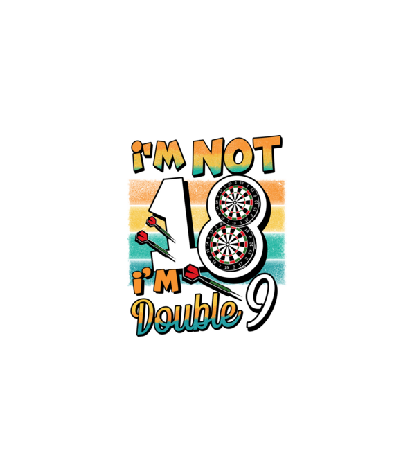 Darts Birthday 18 years old model negru pe tricou