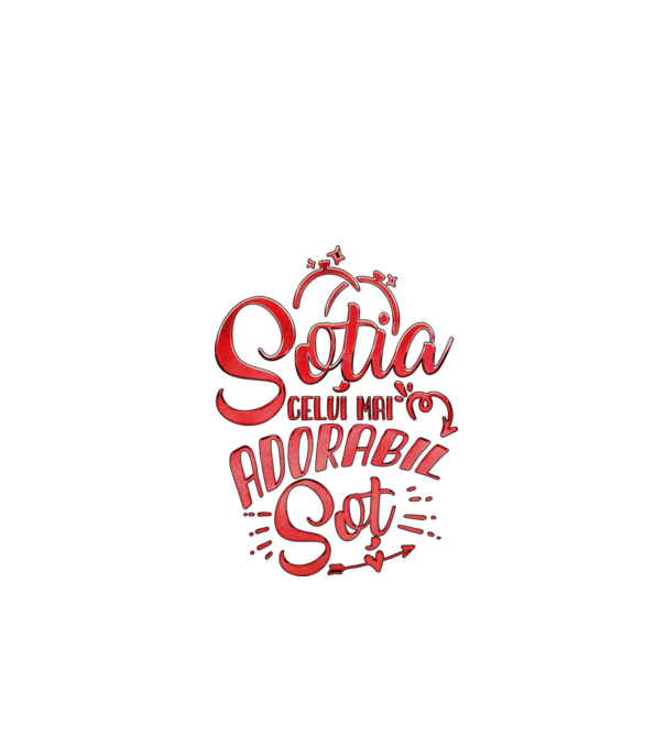 Soția celui mai adorabil soț model negru pe tricou