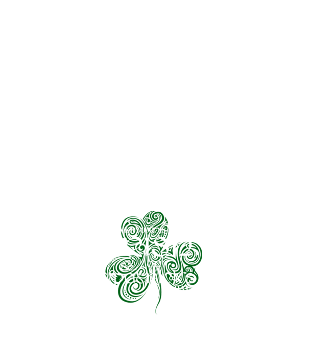 Everyone is irish shamrock model alb pe tricou