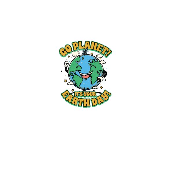 Go planet model alb pe tricou