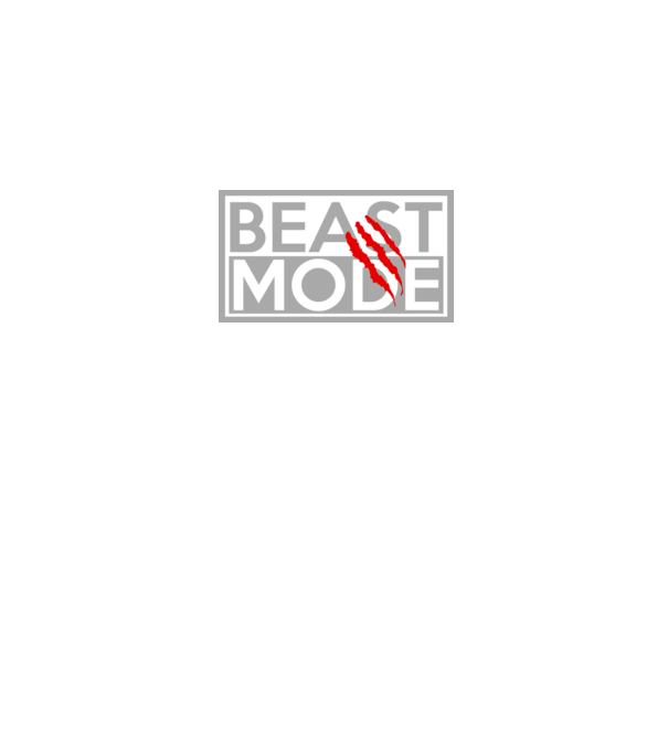Beast mode model negru pe tricou