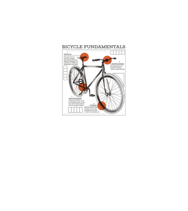 Bicycle fundamentals model gri pe tricou