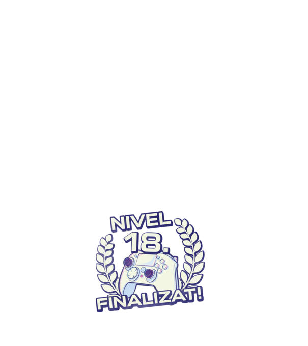 Nivel 18 finalizat! model negru pe tricou