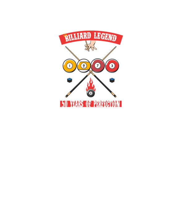 Billiard legend born in 1973 model negru pe tricou