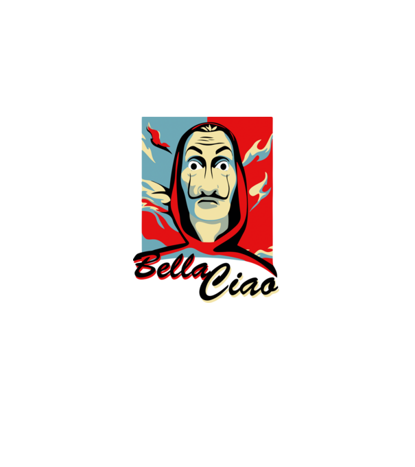obey bella ciao model albastru deschis pe tricou