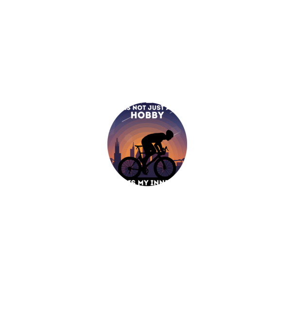 cycling is not just a hobby model negru pe tricou