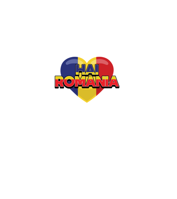 Romania heart model negru pe tricou