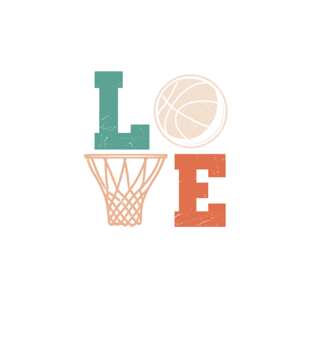 LOVE basketball model negru pe tricou