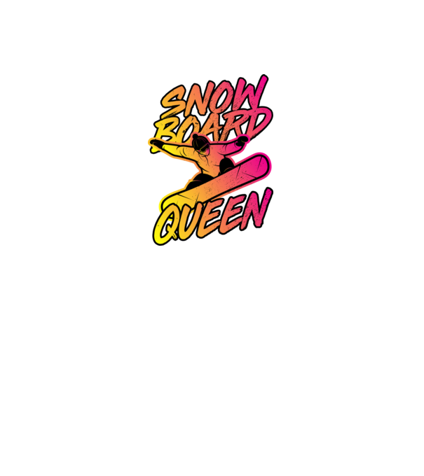 snowboard queen model negru pe tricou