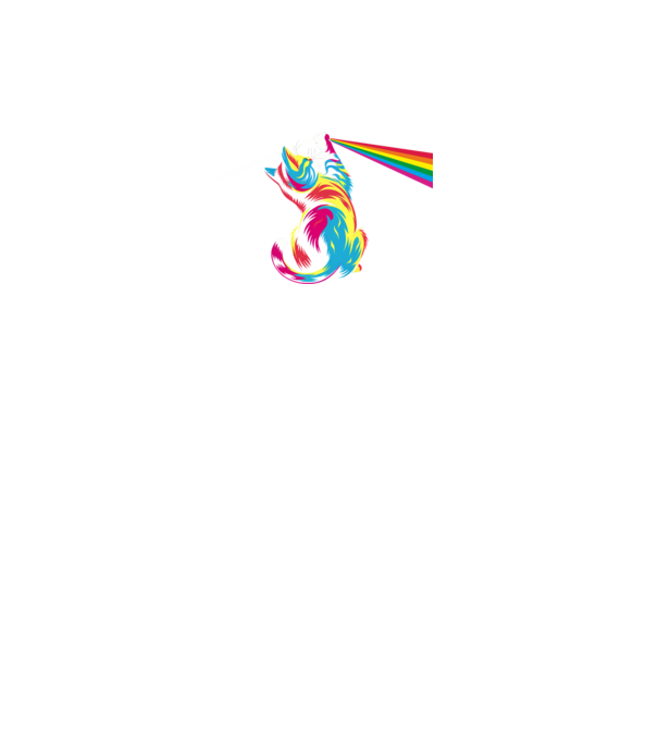 Pisica prismă model negru pe tricou