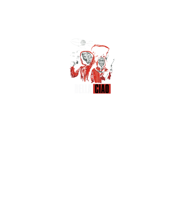 bella ciao money heist model negru pe tricou