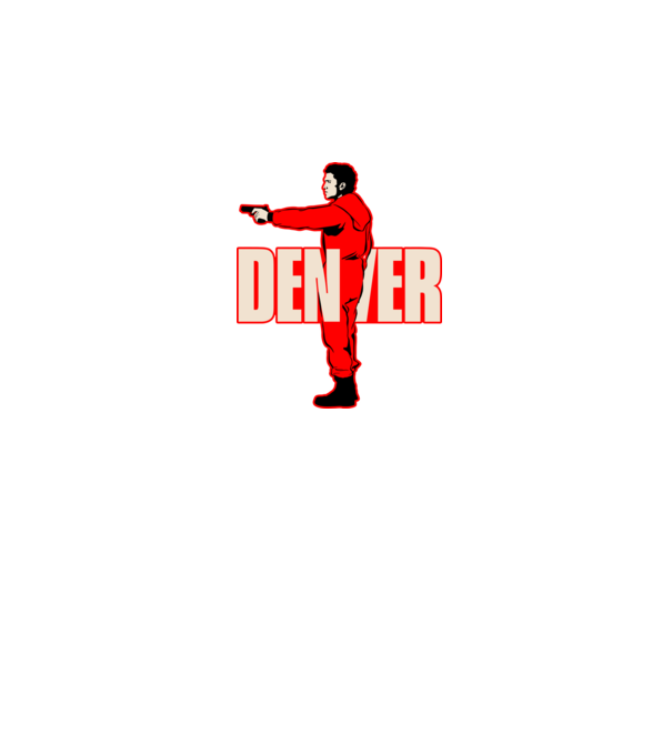 denver la casa de papel model negru pe tricou