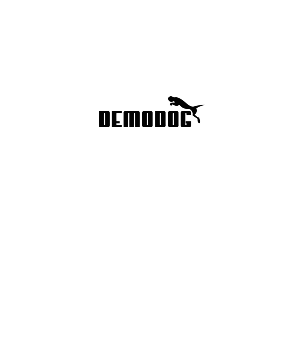 demodog logo black model gri pe tricou