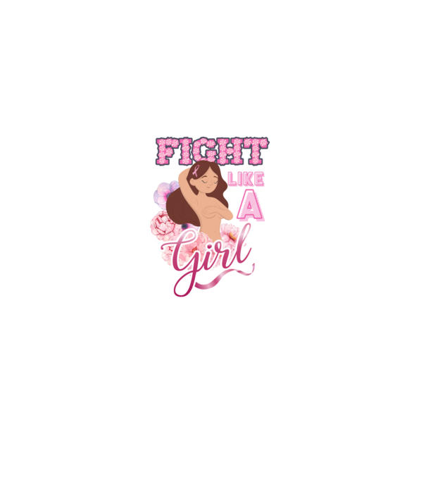 FIGHT like a girl model alb pe tricou