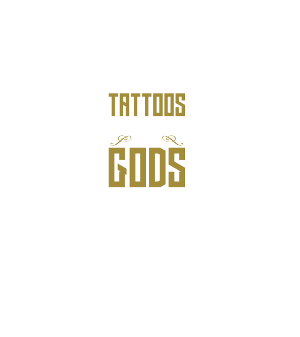 A man without tattoos is invisible to the gods model negru pe tricou