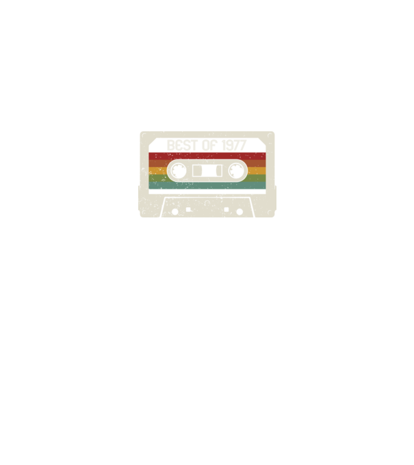 retro tape 1977 vintage model negru pe tricou