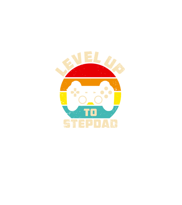 Level Up Stepdad model negru pe tricou