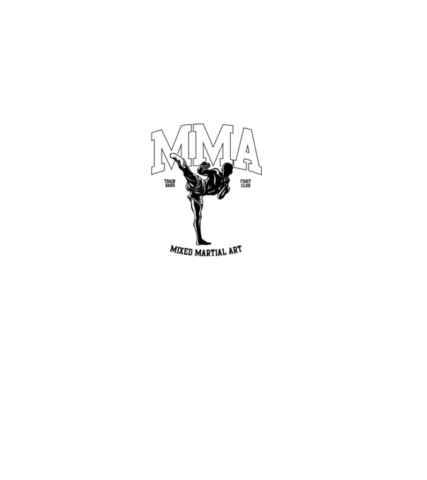 MMA model negru pe tricou