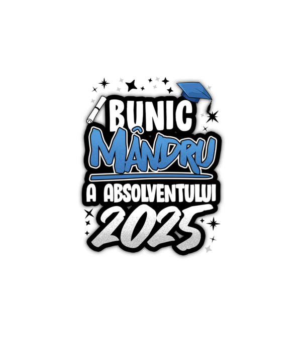 Bunic MÂNDRU a absolventului model alb pe tricou