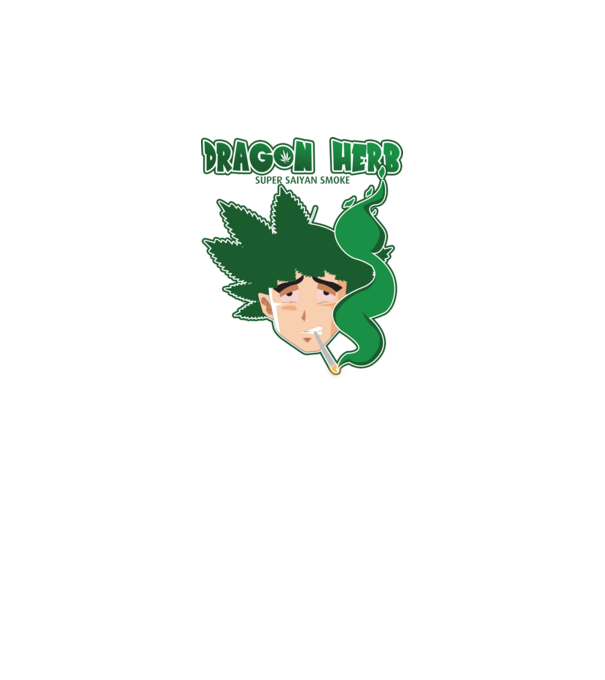 dragon herb smoke model negru pe tricou