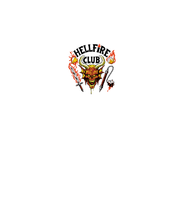 Hellfire ok model alb pe tricou