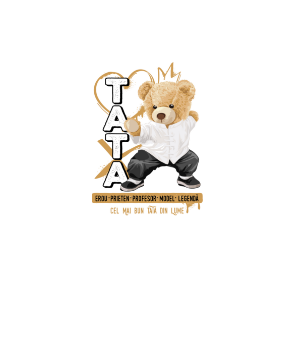 Tati Teddy model negru pe tricou