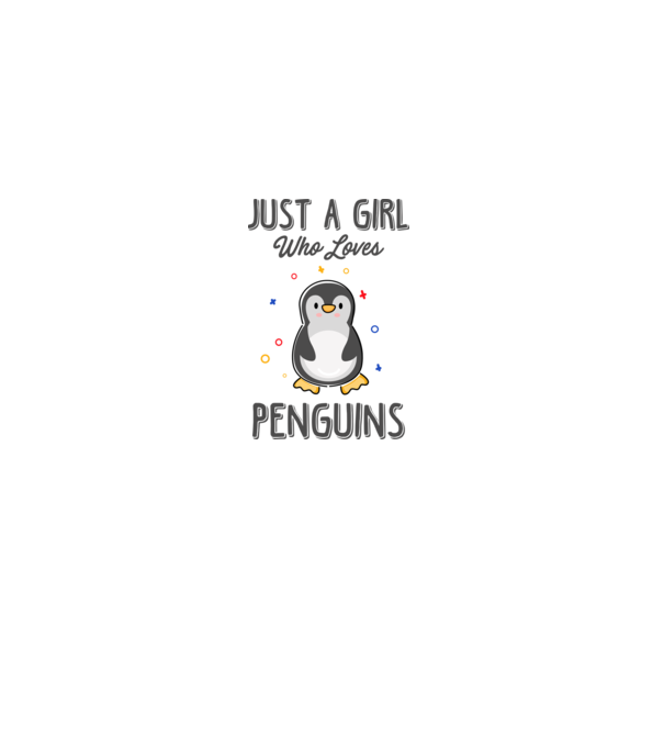 Just a girl who loves Penguins model alb pe tricou