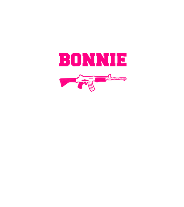 Bonnie model alb pe tricou