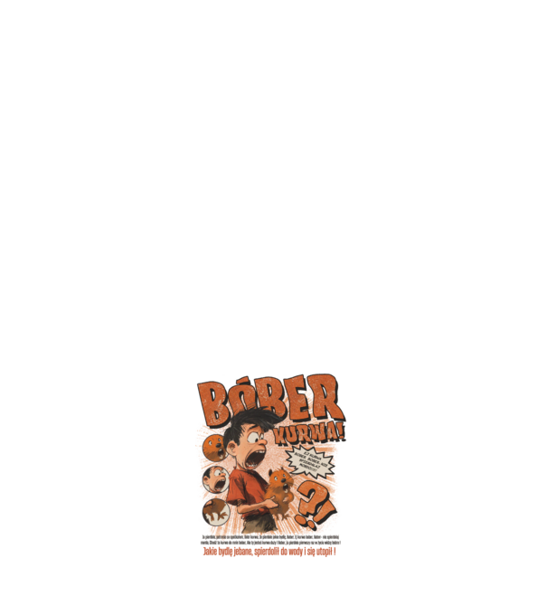 Bobr Kurwa comic model roz deschis pe tricou