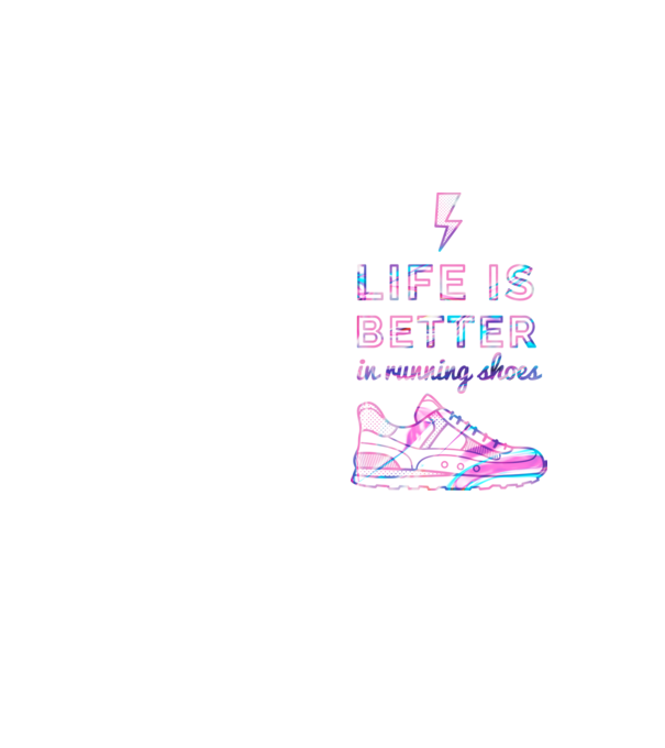 Life is better running shoes HOLO model galben neon pe tricou