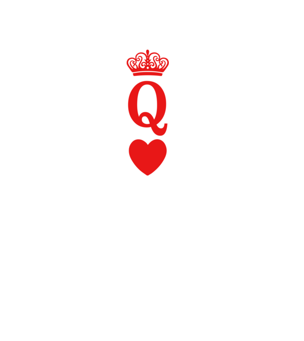 Queen model alb pe tricou