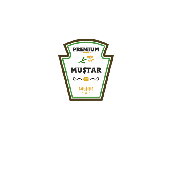 muștar premium - calitate model alb pe tricou