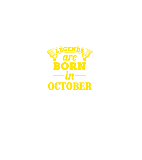 Legends are born in - October model negru pe tricou