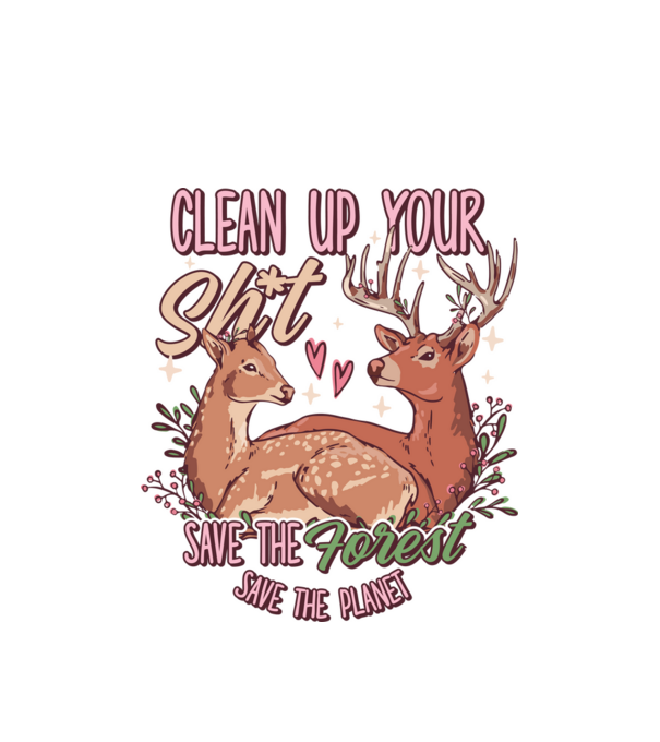 Save the forest model alb pe tricou