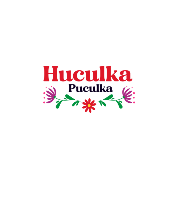 Huculka Puculka model alb/roșu pe tricou