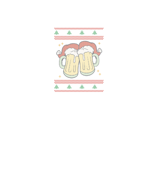 ugly sweater beers model negru pe tricou