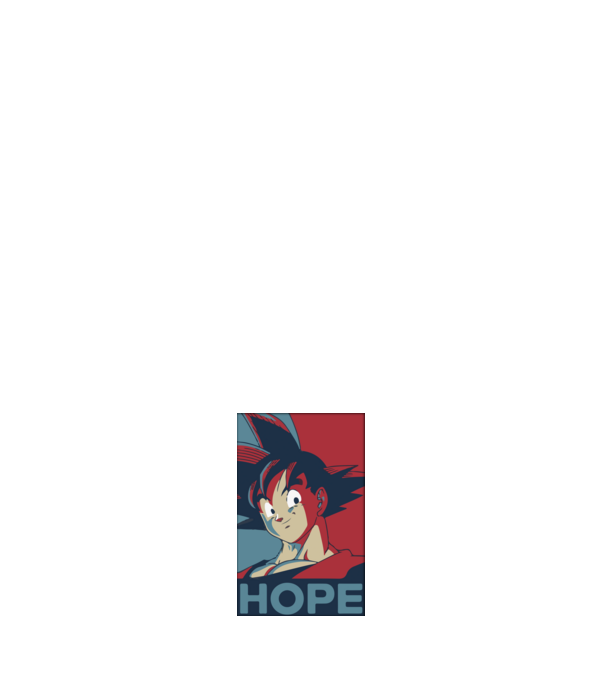 goku hope dragonball model negru pe tricou