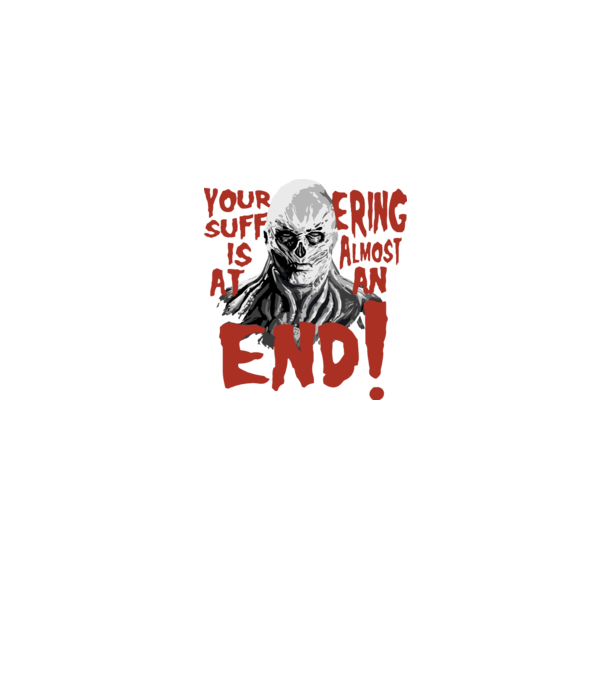 vecna your suffering is almost at an end model albastru jeanși pe tricou