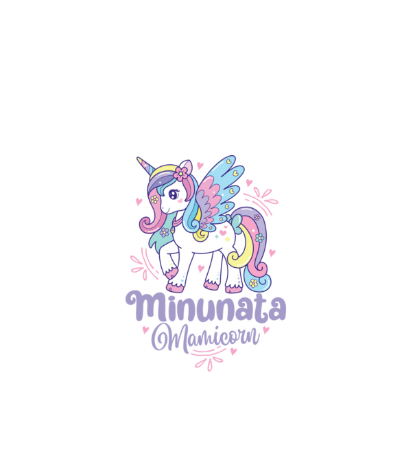 Minunata Mamicorn model alb pe tricou