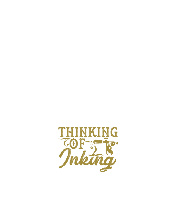 Thinking of inking model albastru închis pe tricou