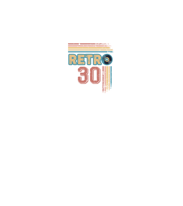 Retro 30 Birthday model alb pe tricou