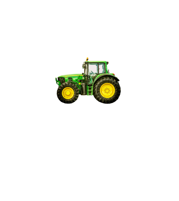 TRACTOR model alb pe tricou