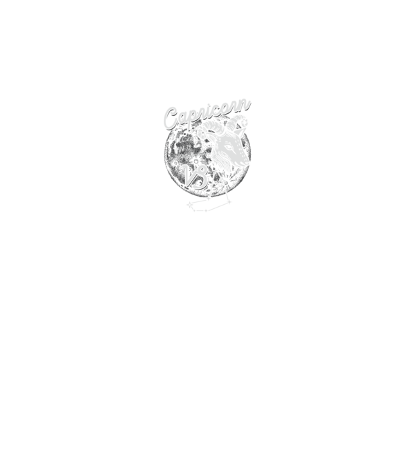 Zodiac femeie CAPRICORN retro model negru pe tricou