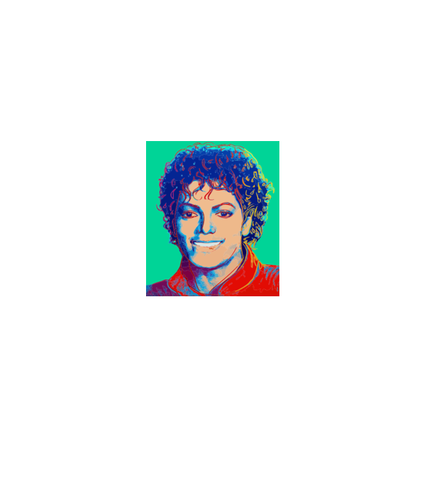 Micheal Jackson Art model alb pe tricou
