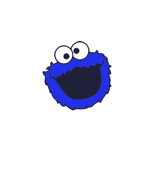 Cookie Monster Face model negru pe tricou