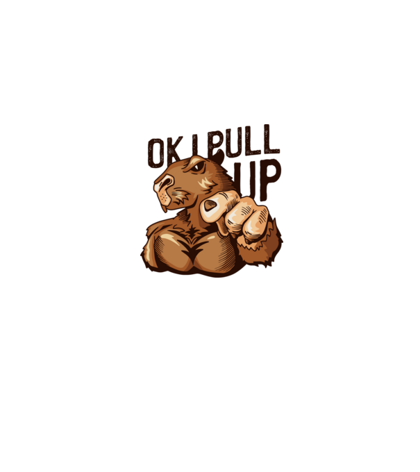 Muscular Capybara - capibară model gri pe tricou